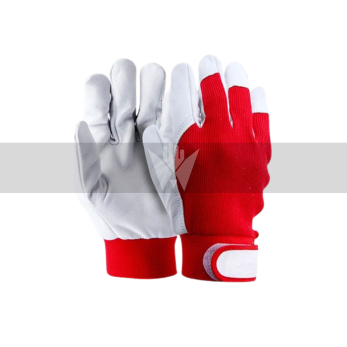 AMARA & Red Split Leather Mechanic Gloves with Keystone Thumb | Wasaisa Industry