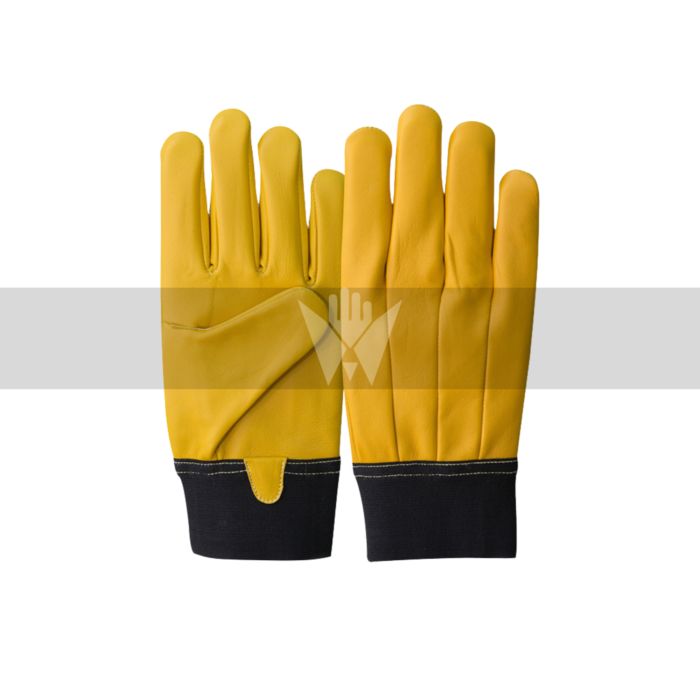 Yellow Goat Leather Mechanic Gloves | Wasaisa Industry