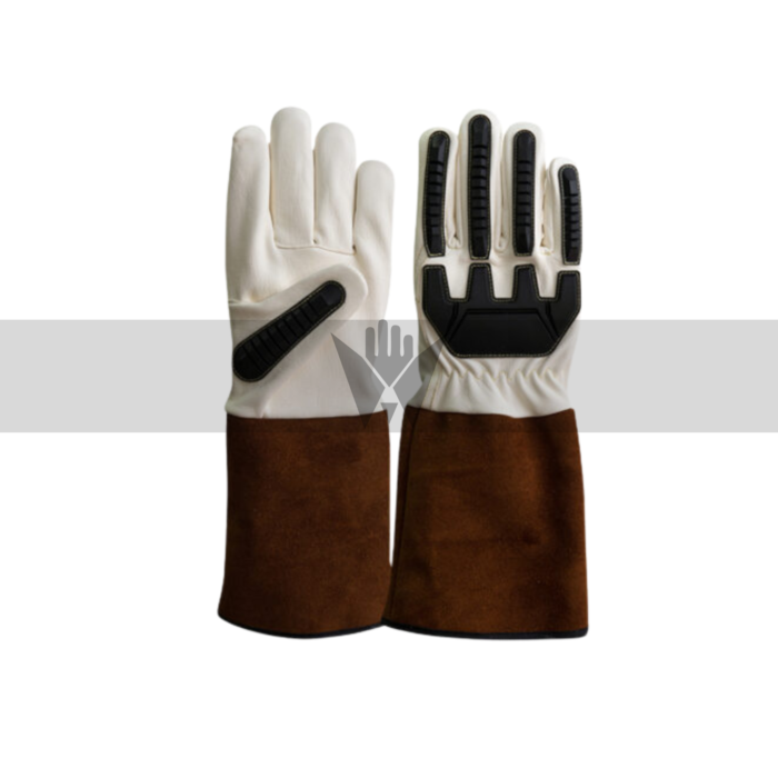 Goat Leather Welding Gloves with TPR, Gel Palm, Kevlar lining & 6-Inch Cuff