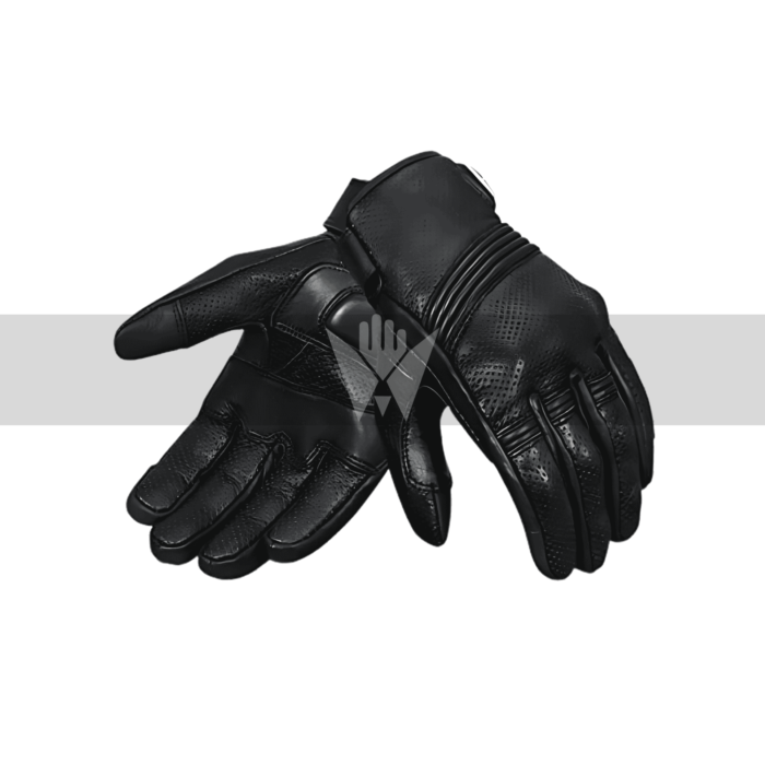 Men’s Leather Motorcycle Gloves – 100% Cowhide, Touchscreen Compatible, Knuckle Protection, Breathable Fit