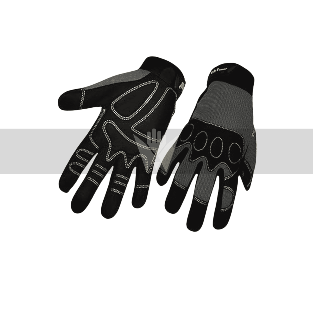 Tough Max Heavy-Duty Work Gloves – Reinforced Knuckles, Water & Oil Resistant, Bonus Nitrile Mud Gloves