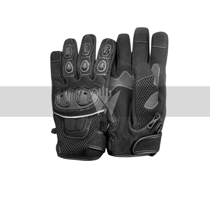 Men’s Motorcycle Leather Gloves – Real Cowhide Leather Motorbike Racing Gloves with Knuckle Protection & Secure Fit