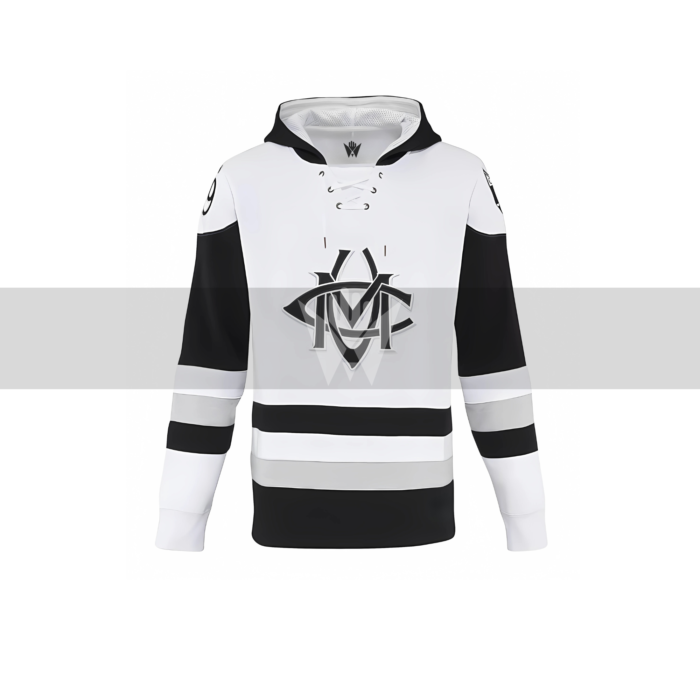 CCM Monochrome Jersey Hoodie – Senior Fit, Vintage Logo, Fleece Lined
